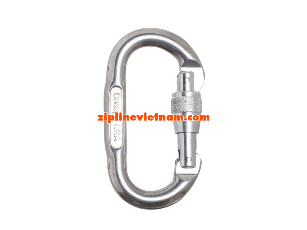 OMEGA PACIFIC LOCKING OVAL CARABINER